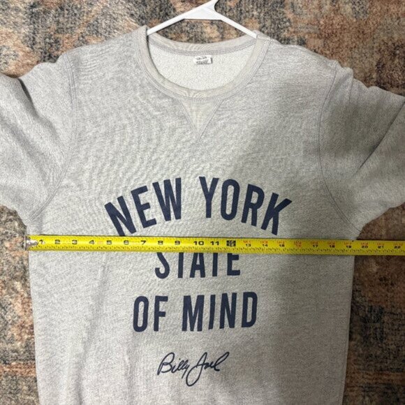 Billy Joel New York State of Mind "NYSOM" Gray Pullover Crewneck Sweatshirt M - Picture 6 of 9